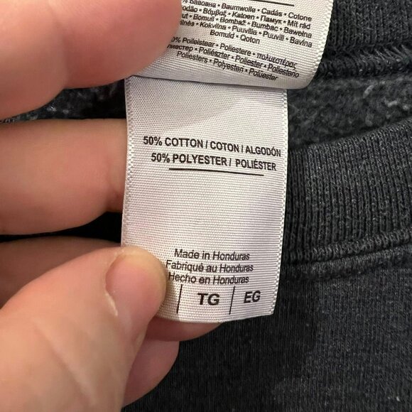 Size XL - Gildan - Dark Gray Long Sleeve Novelty Sweatshirt - Picture 5 of 7